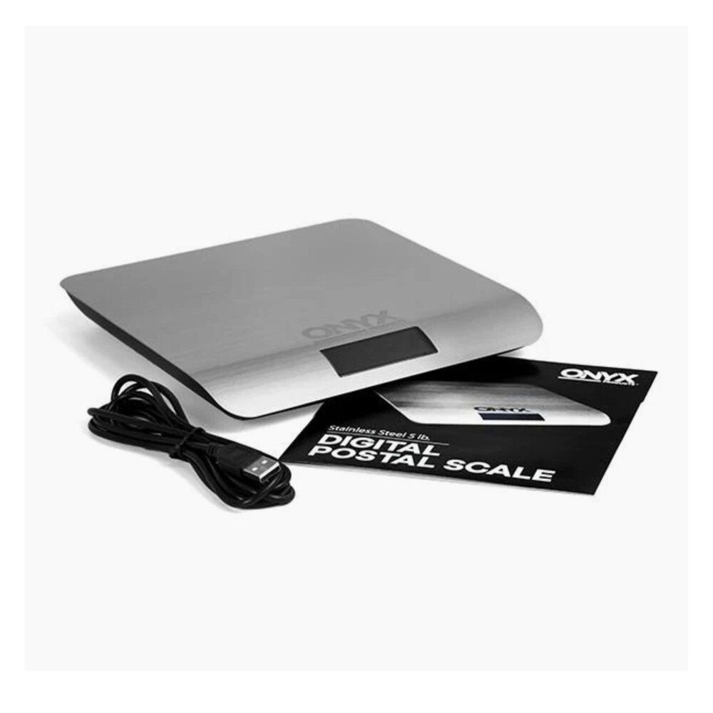 Onyx Stainless Steel 5lb Pound Digital Postal Scale USB Connected Stamps.com NEW